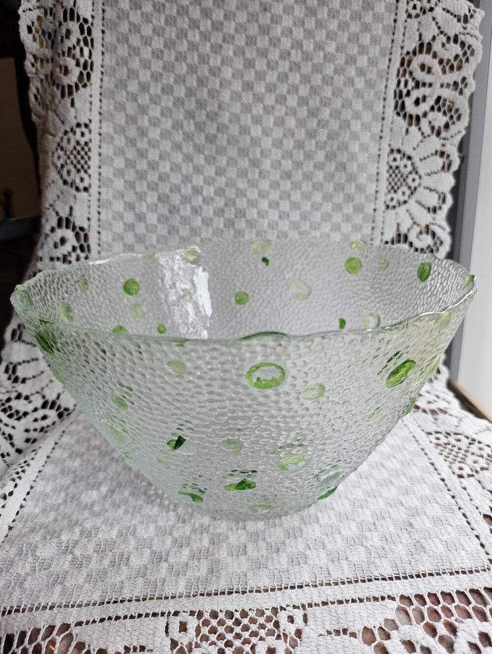 Southern Home Clear Pebbled Bowl